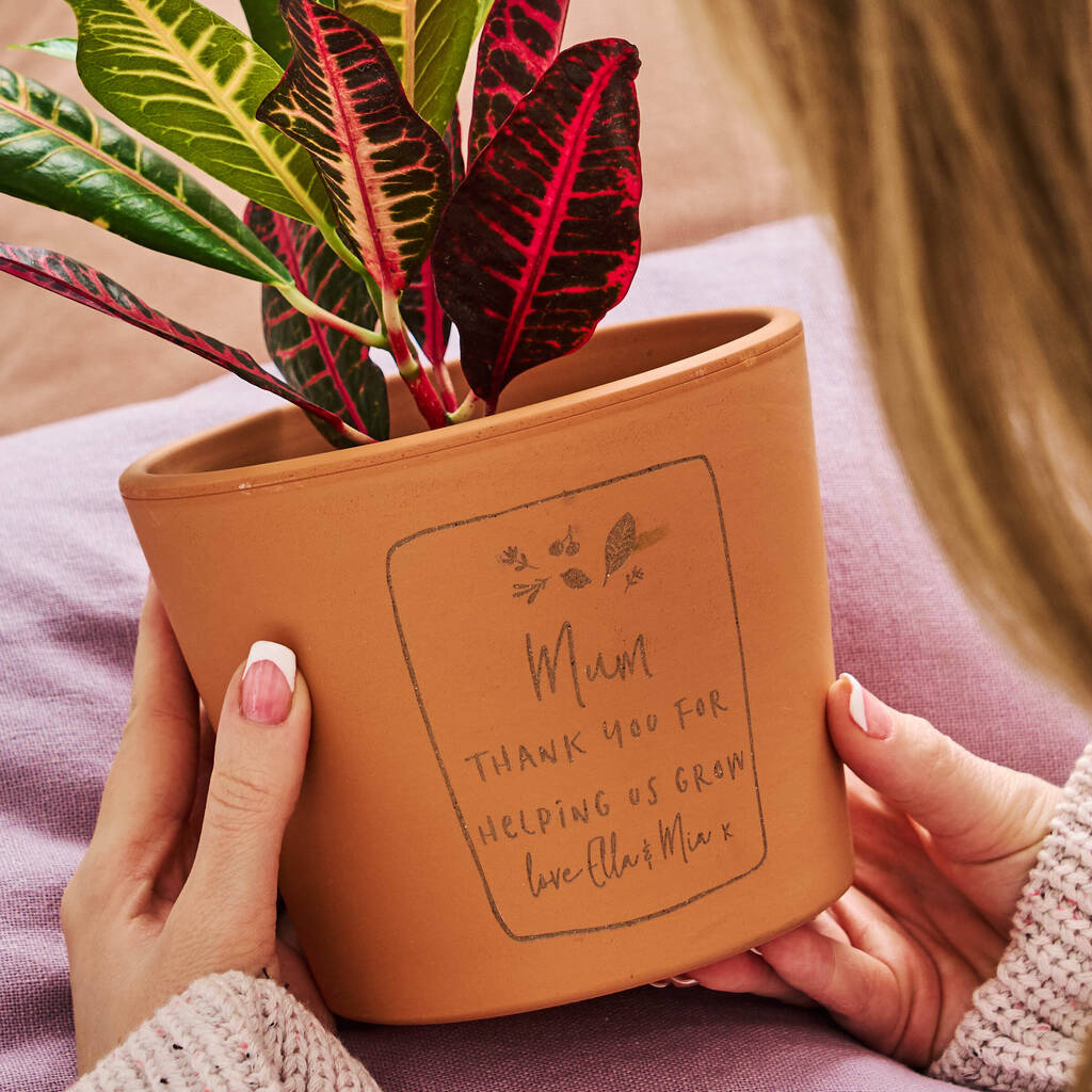 personalised plant pots Personalised Mother's Day Flower Pot Gift