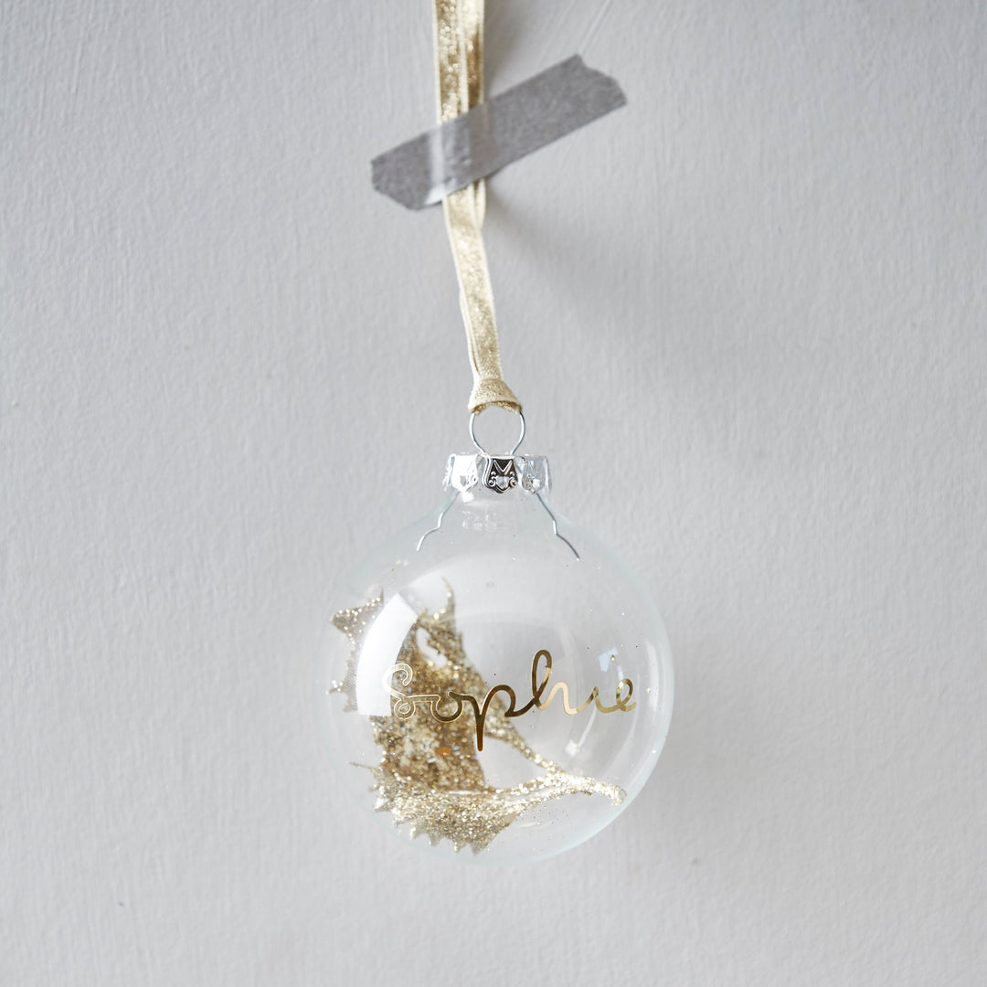 Personalised Glitter Christmas Bauble
