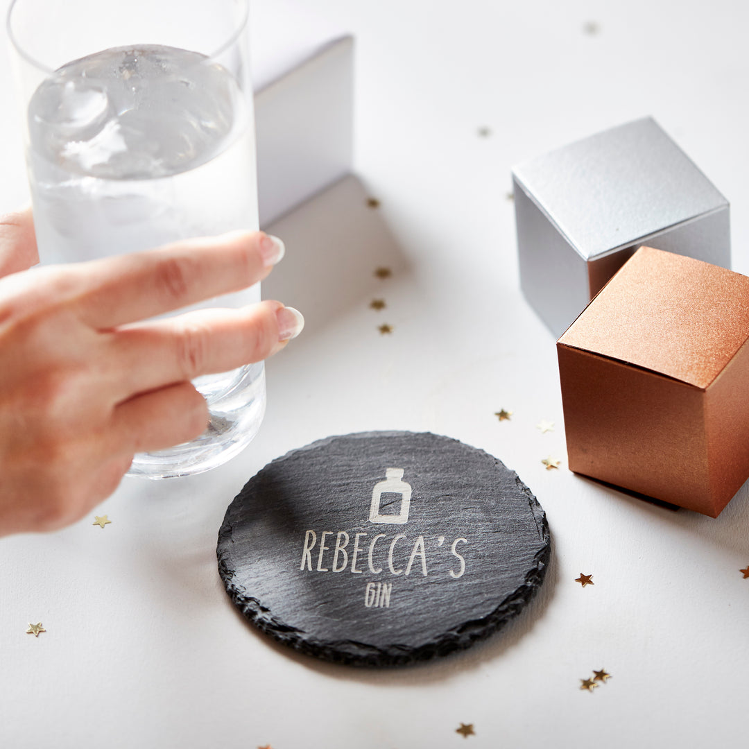 Personalised Gin Slate Coaster