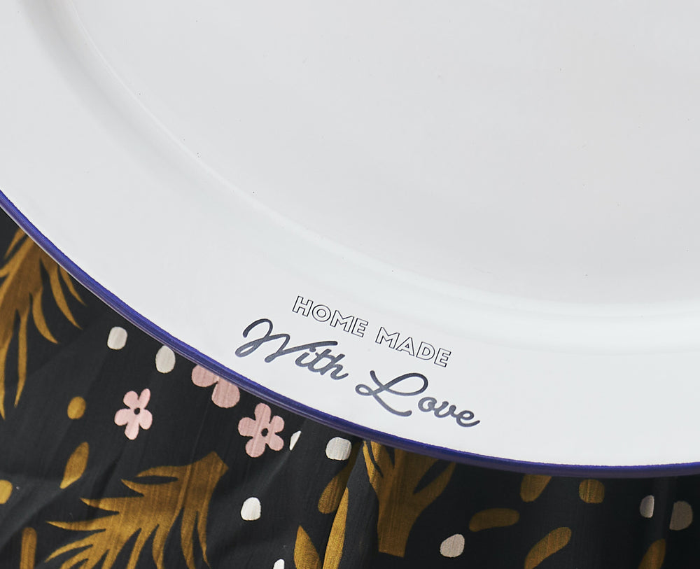 Close up of personalisation Personalised Homemade With Love Serving Platter
