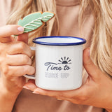 Personalised Rise Up Enamel Mug