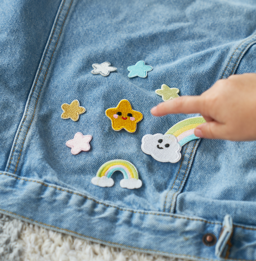 Set Of Rainbow And Stars Iron On Patches