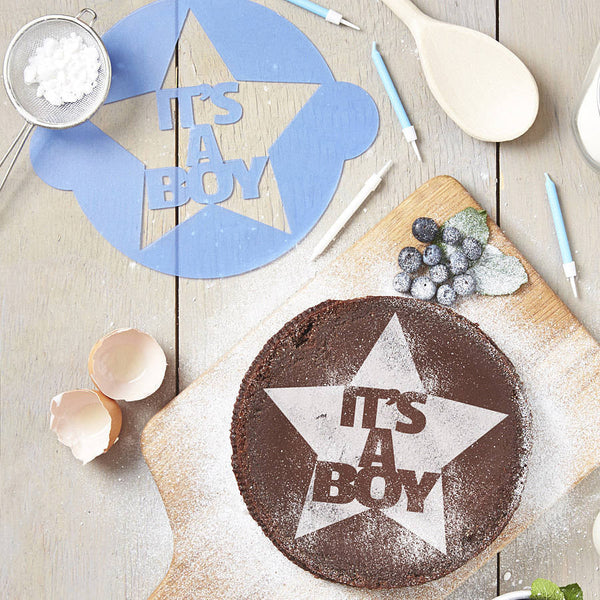 It's A Boy! Announcement Cake Stencil