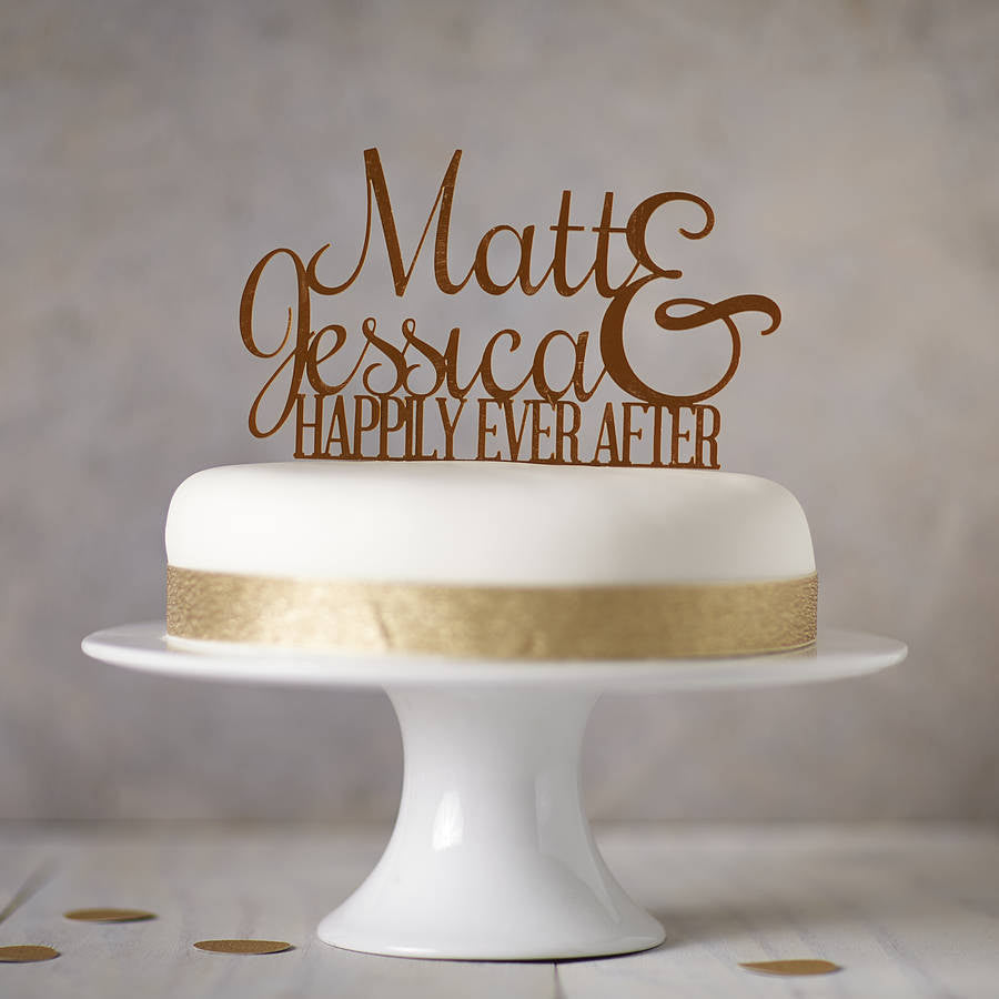 Personalised Ever After Cake Topper