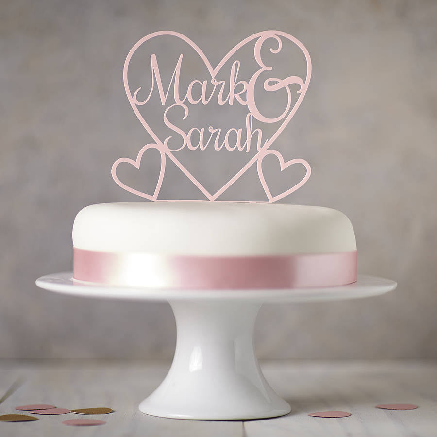 Personalised Heart Cake Topper