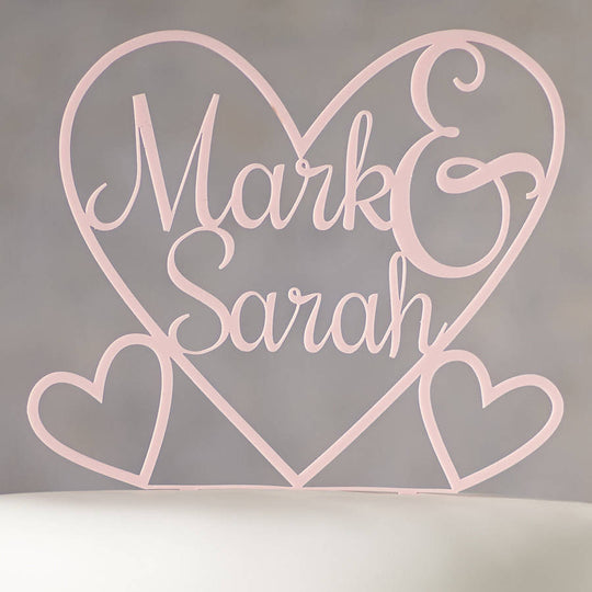 Personalised Heart Cake Topper