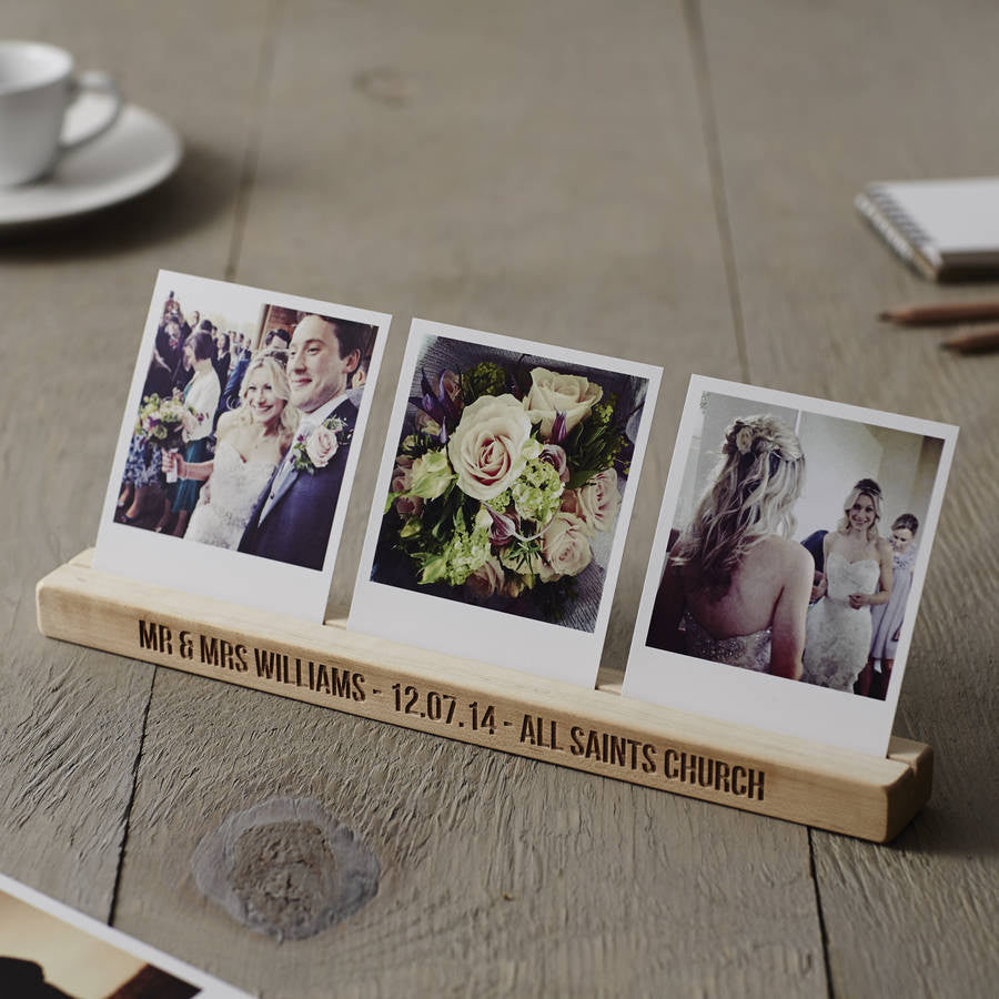 Personalised Wedding Gift Wooden Photo Block