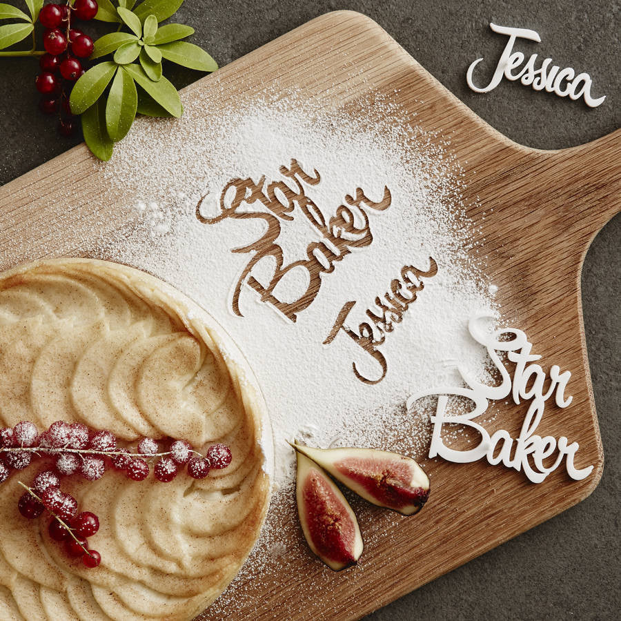 Personalised 'Star Baker' Baking Stencil
