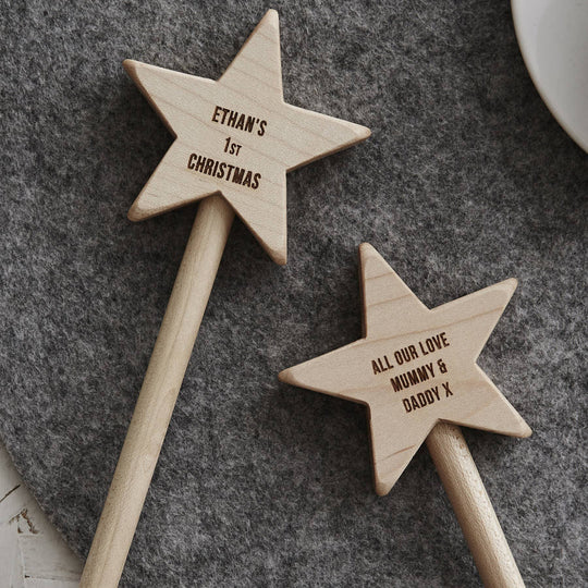 Personalised Baby's First Christmas Keepsake Star Wand