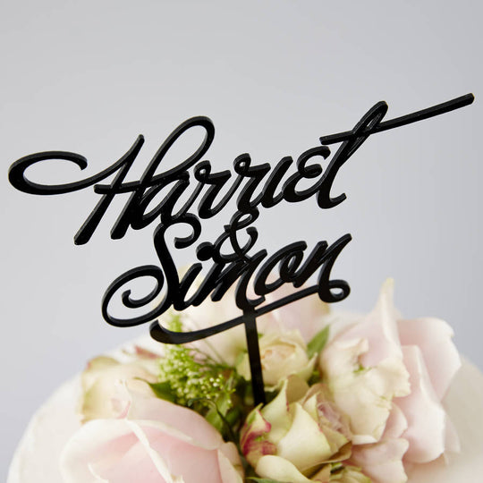 Elegant Personalised Couples Wedding Cake Topper