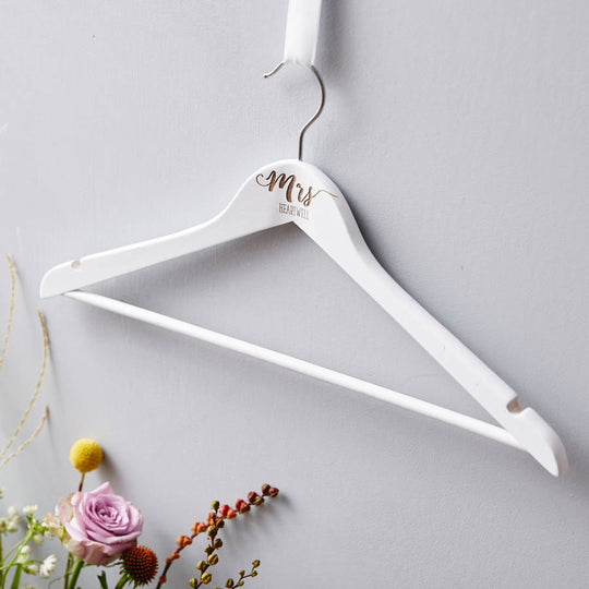 Wooden Personalised Wedding Hanger