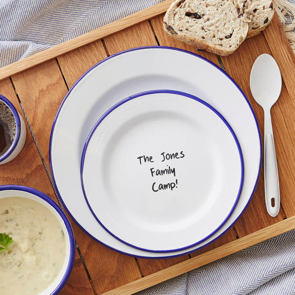 Personalised Family Camp Enamel Plate