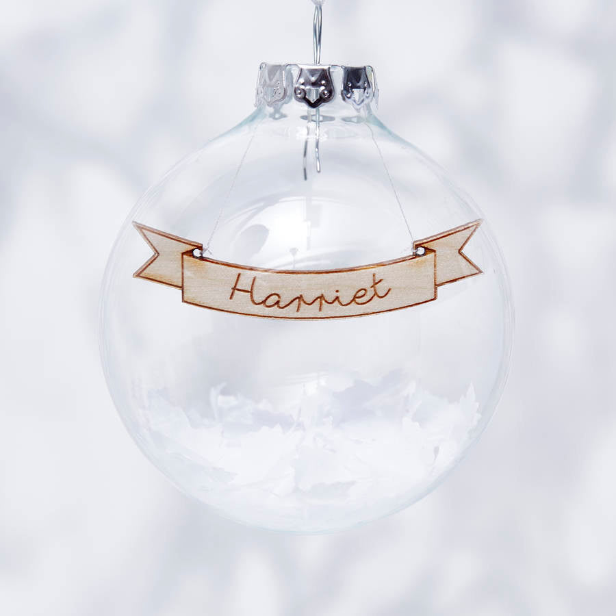 Personalised Christmas Confetti Bauble