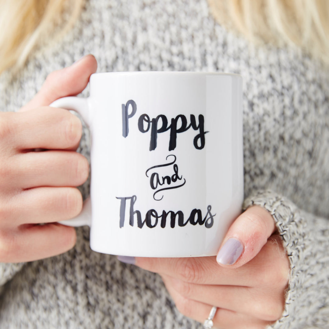 Couples Personalised Calligraphy Mug