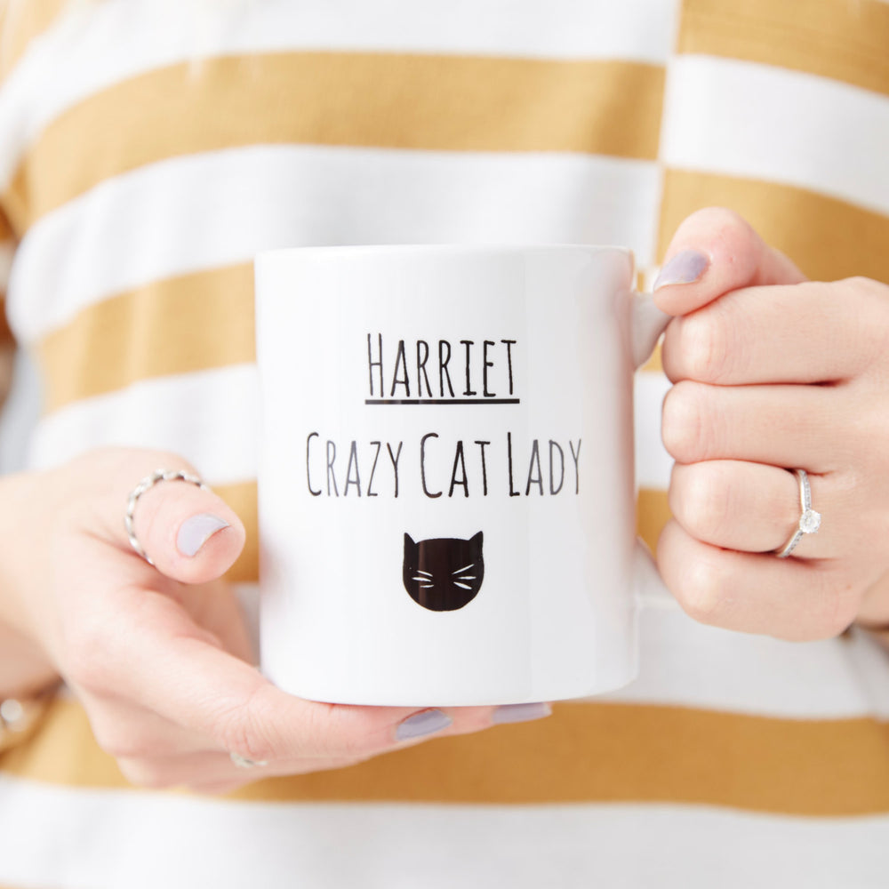 Personalised Cat Lady Mug