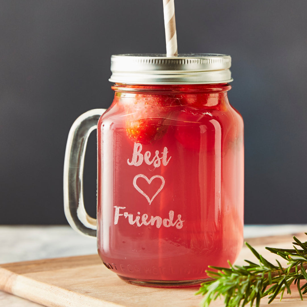 Personalised Best Friends Mason Jar