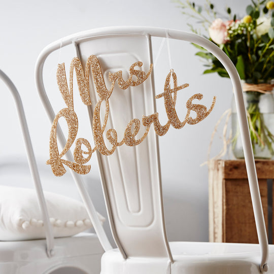 Personalised Wedding Chair Sign