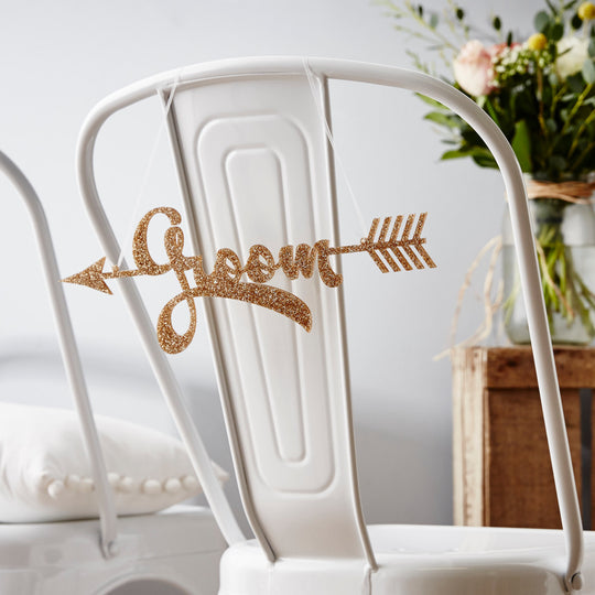 Personalised Arrow Wedding Chair Sign