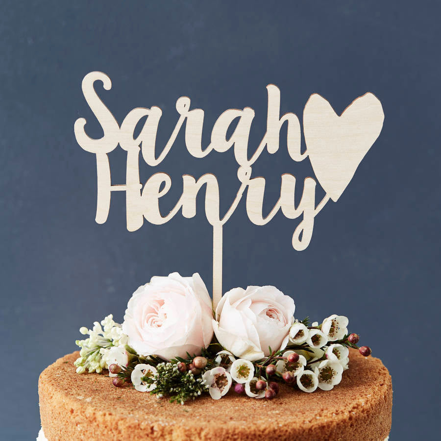 Personalised Happy Couple Wedding Cake Topper