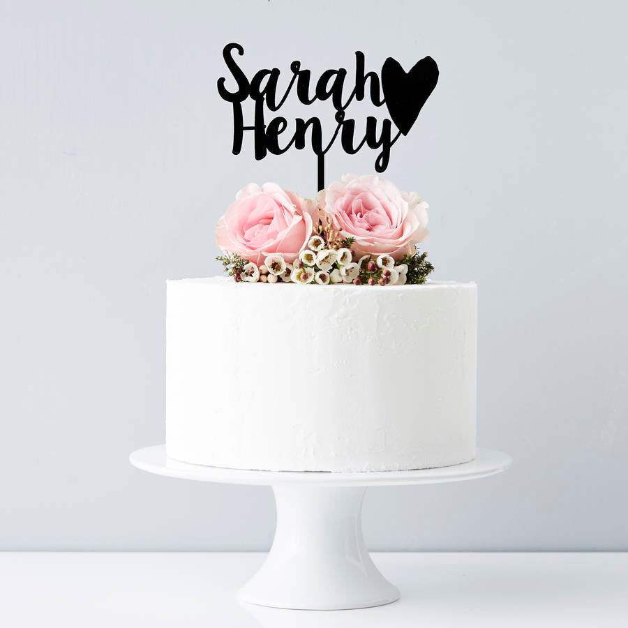 Personalised Happy Couple Wedding Cake Topper