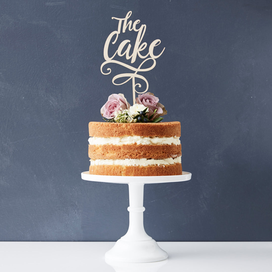 The Cake Personalised Wooden Cake Topper