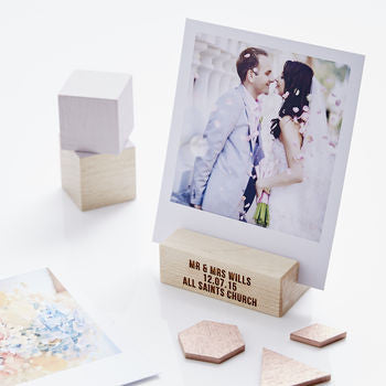 Personalised Wedding Gift Wooden Photo Block