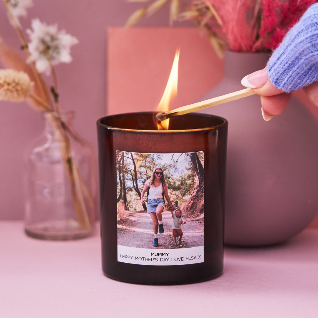 Personalised Photo Candle For Mum - Spark More Joy