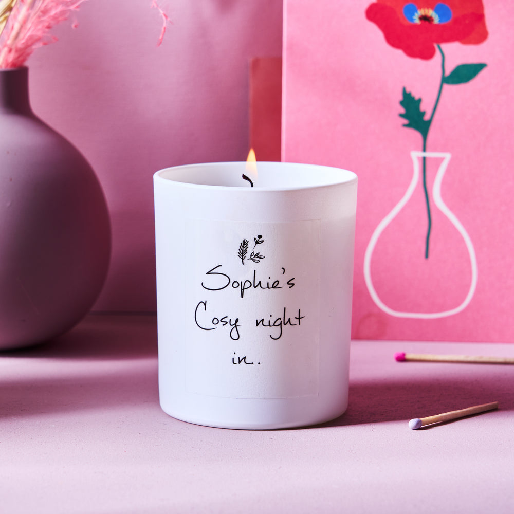 Personalised Cosy Night In Candle - Spark More Joy