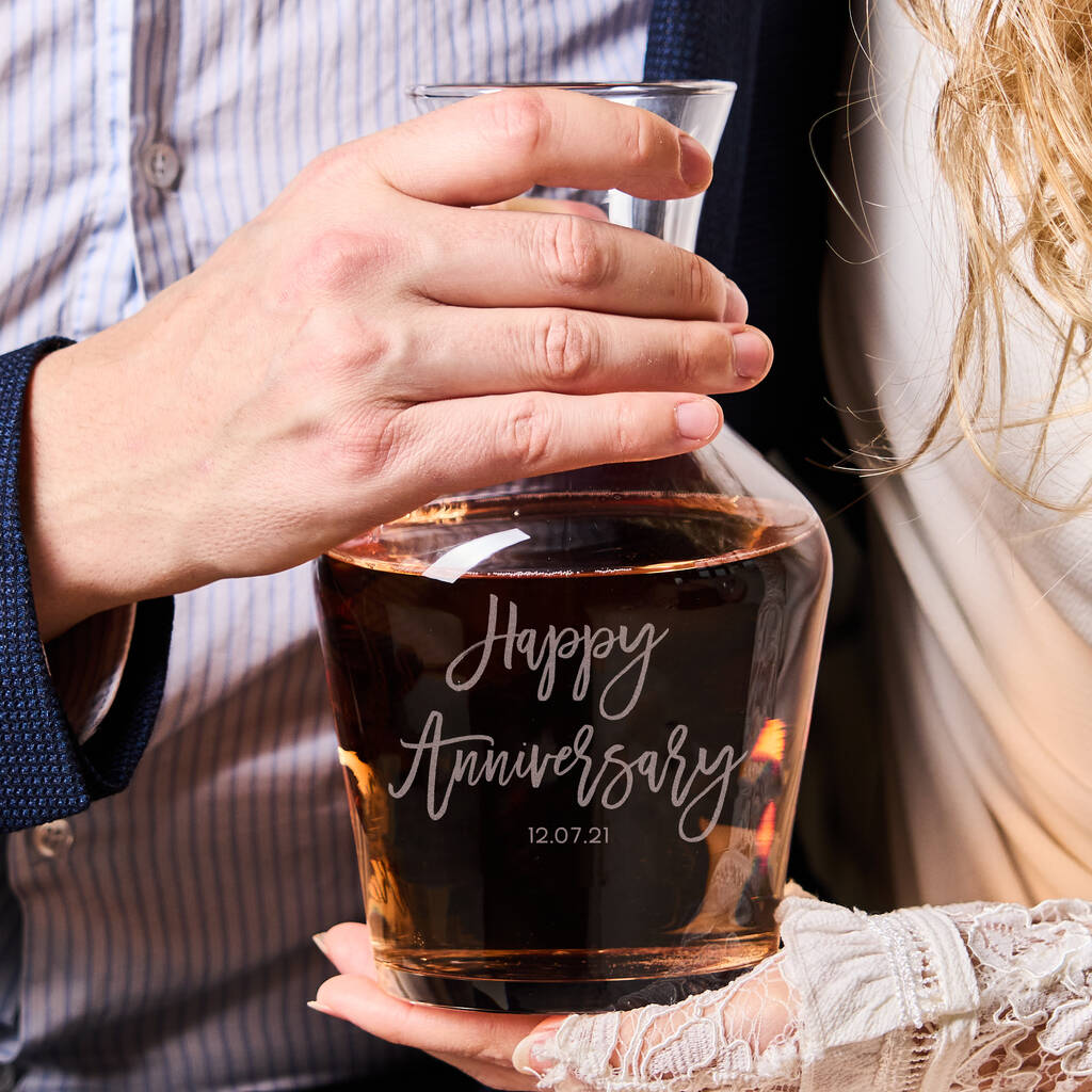 Anniversary Personalised Wine Carafe