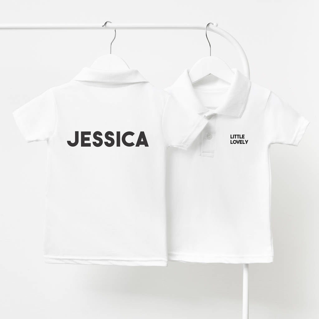 Baby Name Personalised Children's Polo Shirt