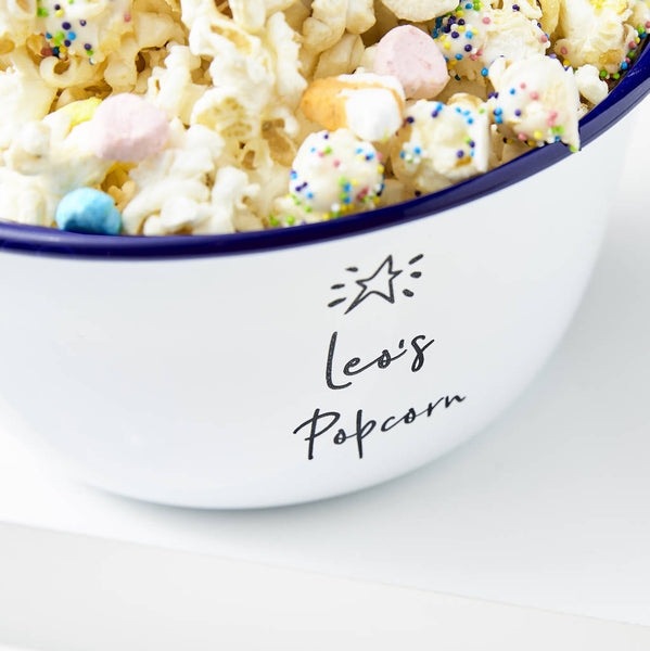 Personalized popcorn deals bowls
