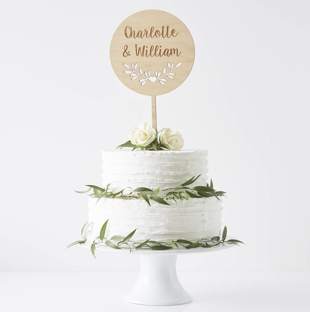 Decorative Circular Personalised Cake Topper