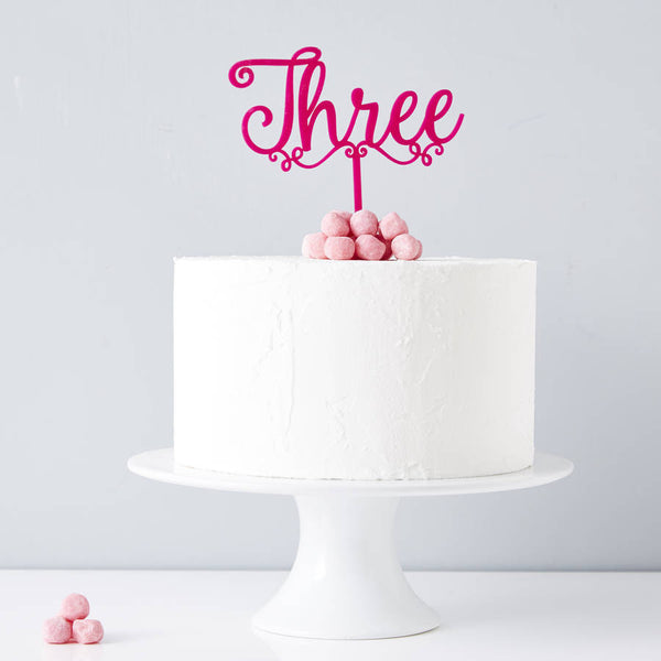 Decorative Personalised Number Birthday Cake Topper