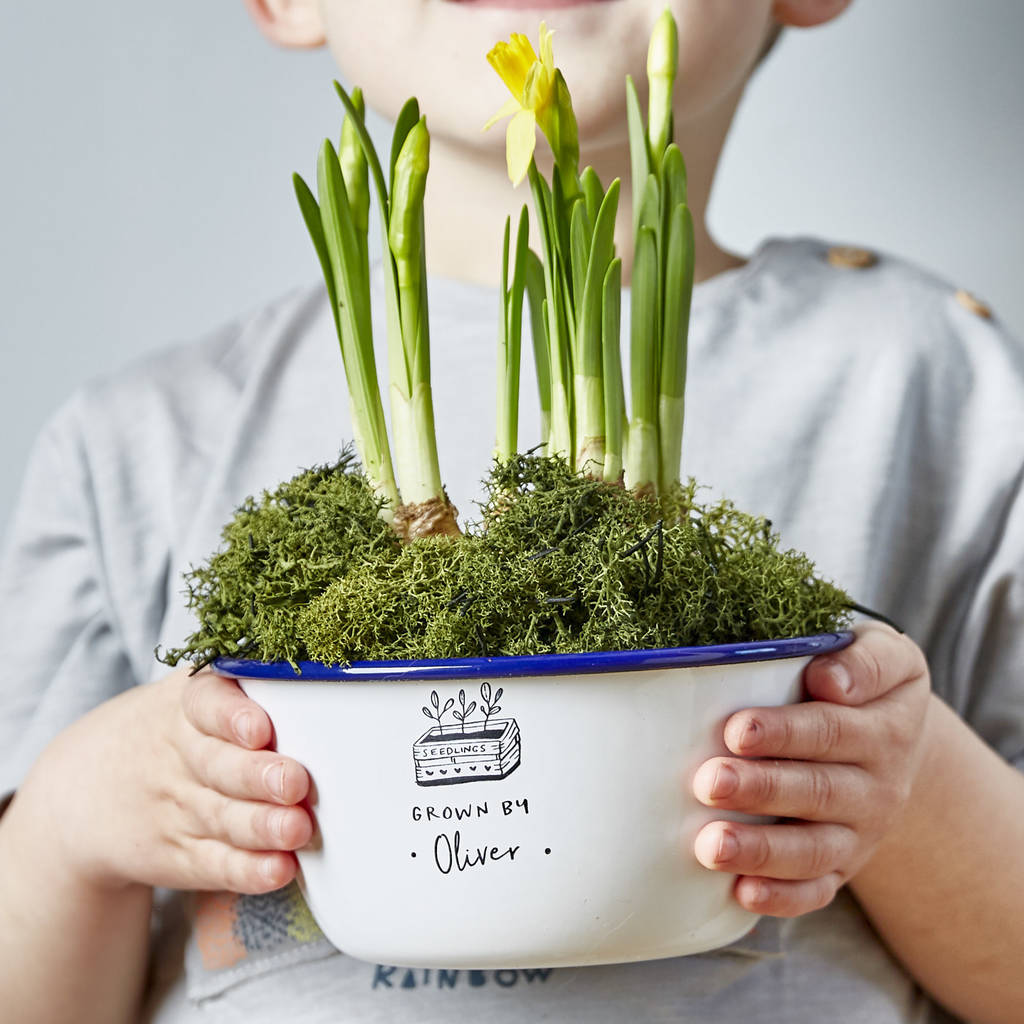 Enamel Personalised Planter