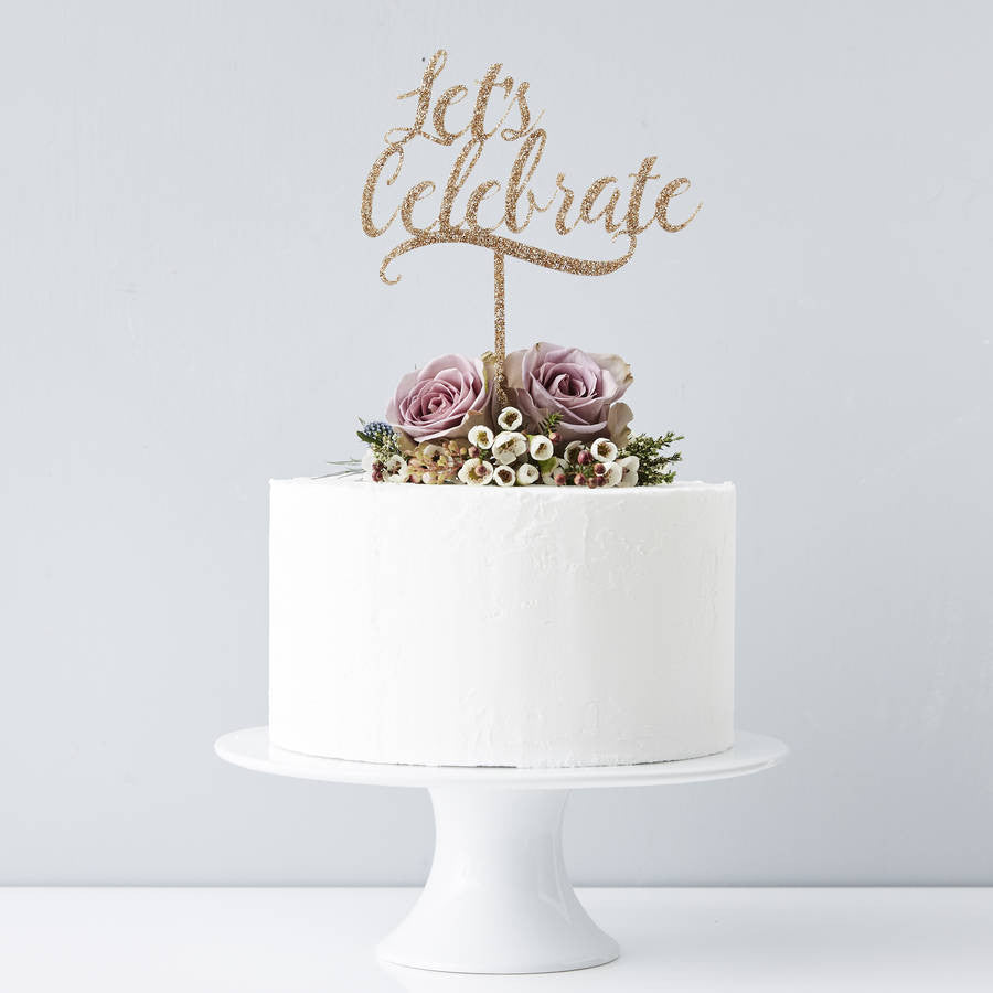 'Lets Celebrate' Personalised Cake Topper