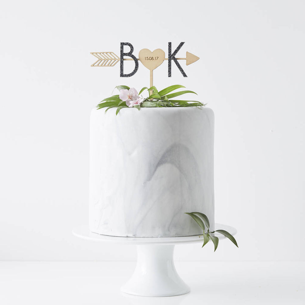 Personalised Arrow Initial Cake Topper