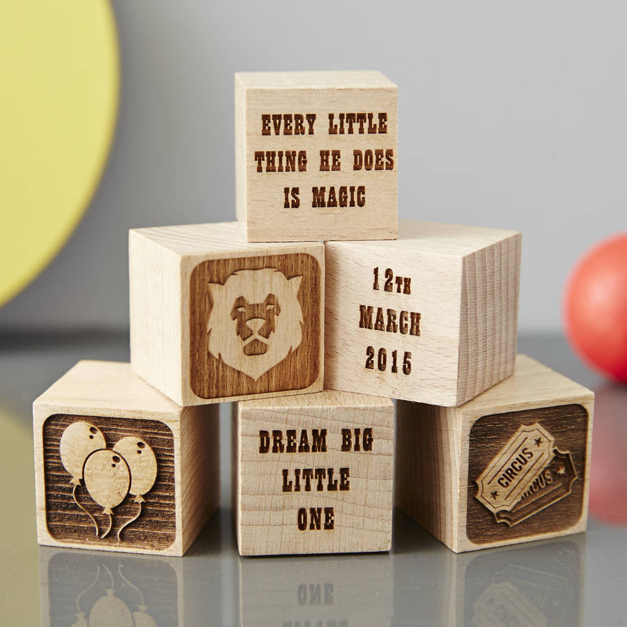 Personalised Baby Keepsake Circus Building Block