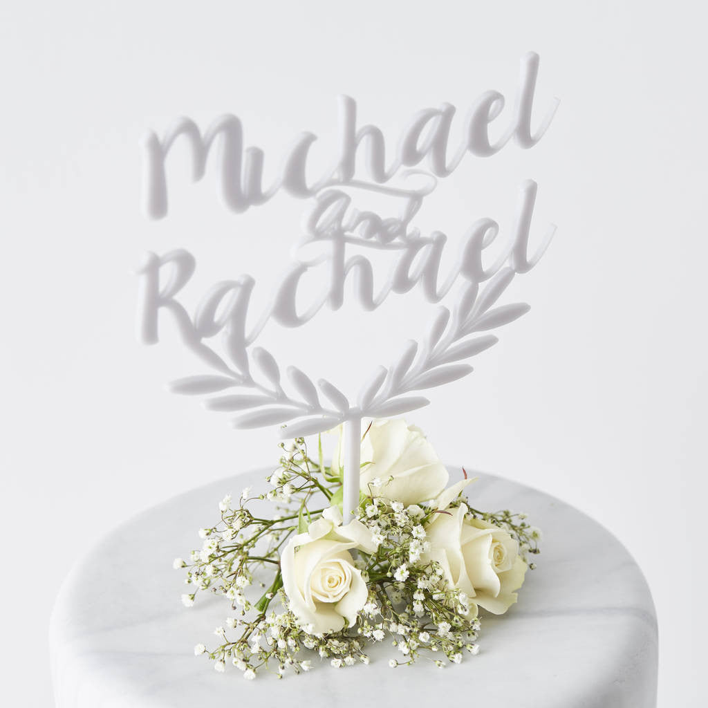 Personalised Grecian Wedding Cake Topper