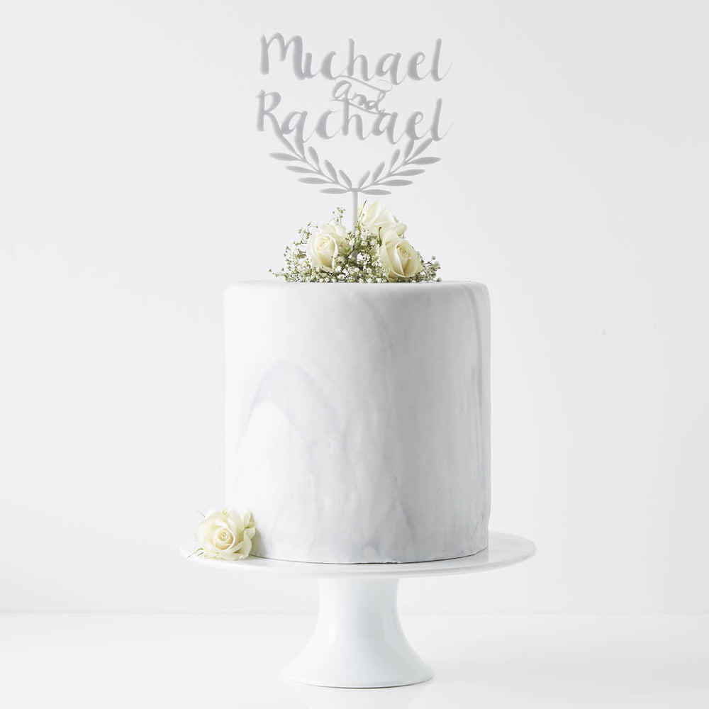 Personalised Grecian Wedding Cake Topper