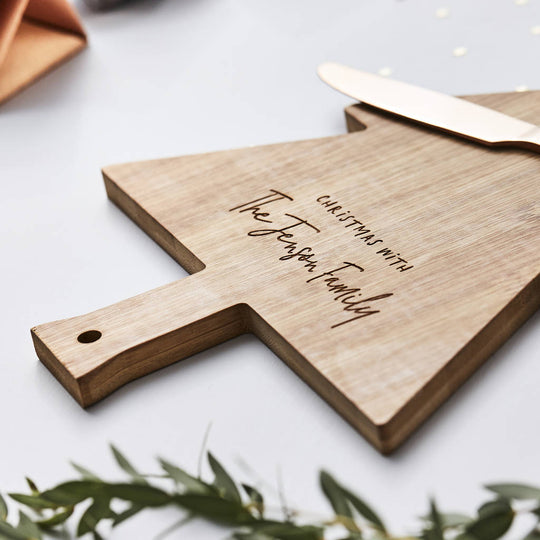 Christmas Personalised Wooden Chopping Board