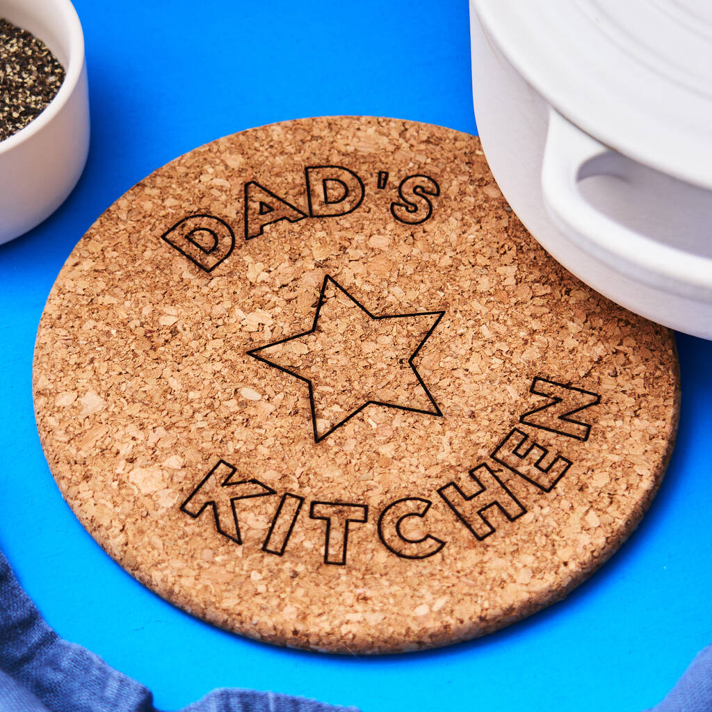 Cork Personalised Trivet For Him