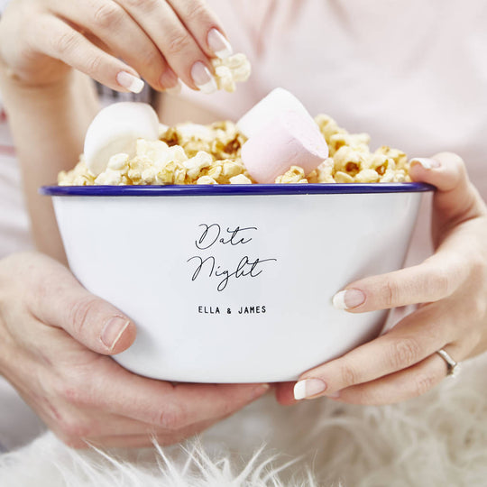 Personalised Date Night Popcorn Bowl