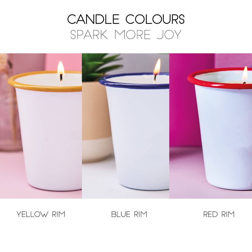 Personalised Enamel Couples Candle - Spark More Joy