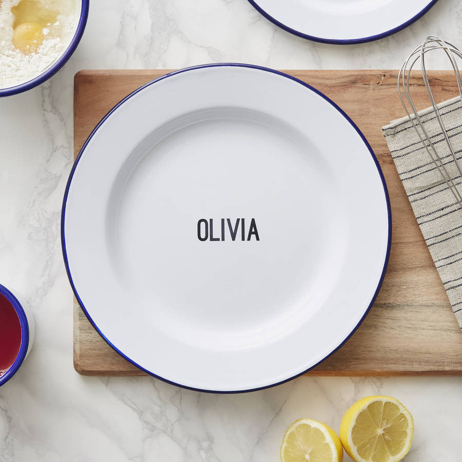 Personalised Enamel Plate