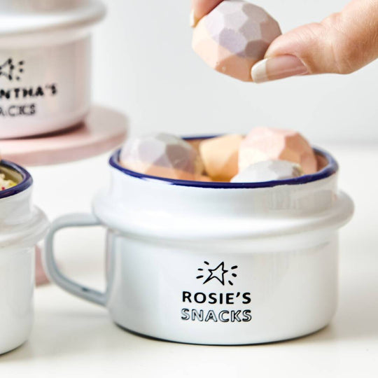 Personalised Enamel Snack Pot