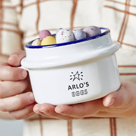 Personalised Enamel Snack Pot
