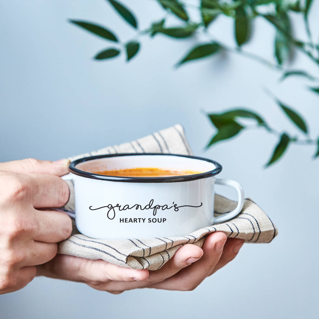 Personalised Enamel Soup Bowl