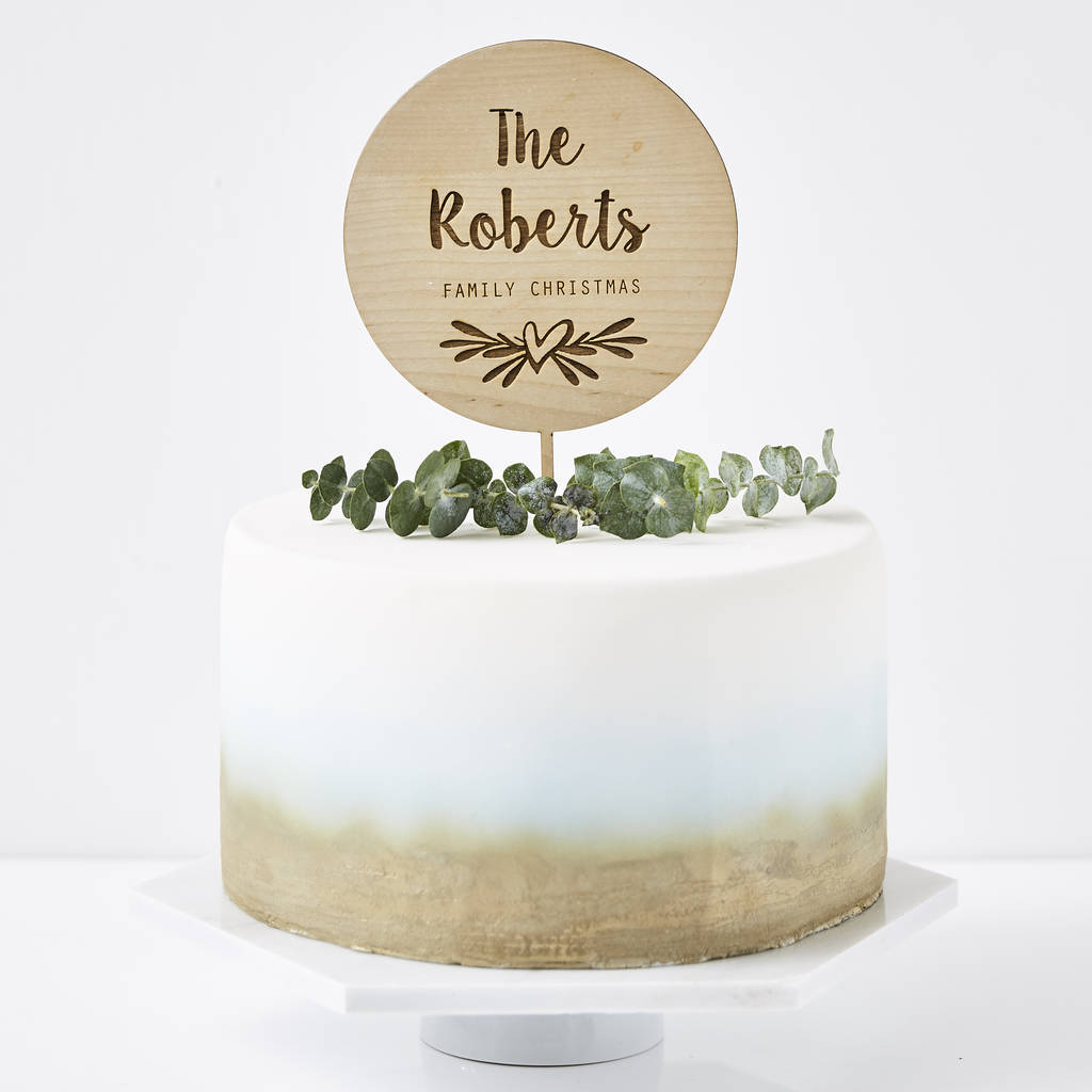 Family Personalised Christmas Cake Topper