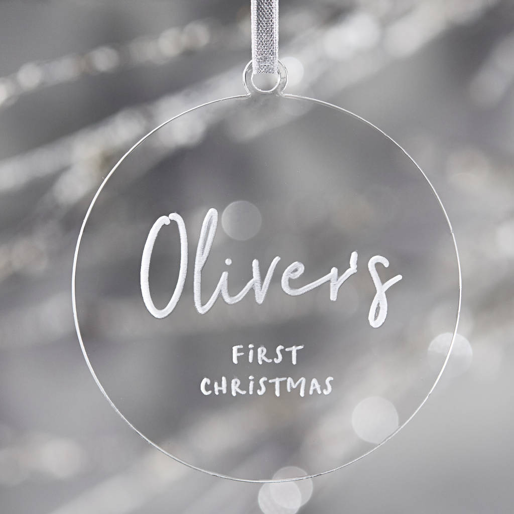 Personalised First Christmas Decoration