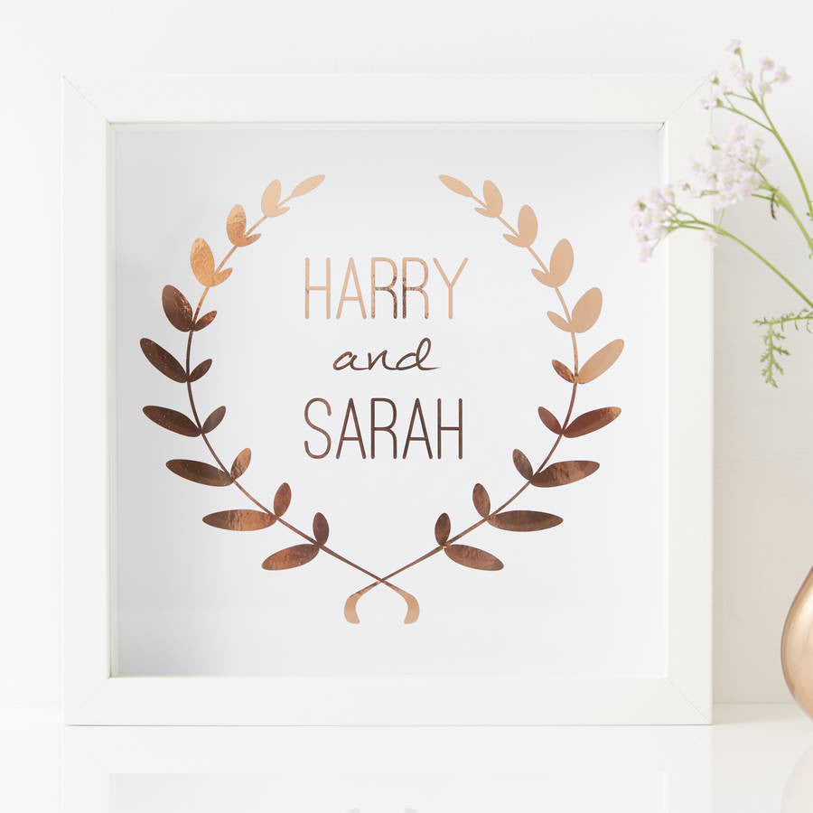 Personalised Framed Wedding Print